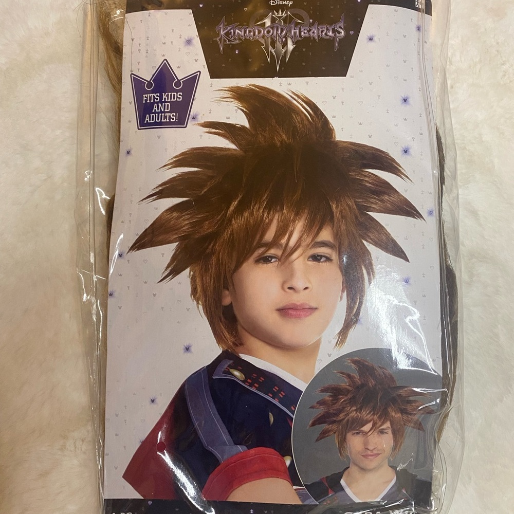 Disney Kingdom Hearts Spiky Brown Wig